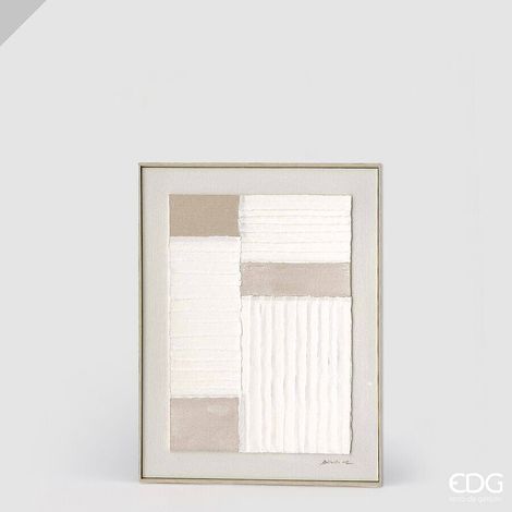 EDG Enzo De Gasperi Quadro Abstract Rettangolare Dune 80 x 60 Cm – Decorazione Parete Design Moderno Casa