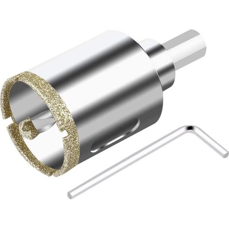 Scie cloche, scie cloche diamant 32 mm avec mèche pilote de centrage, scie cloche diamantée, mèches diamantées pour verre, carrelage, céramique, marbre, granit