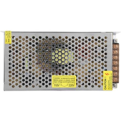 Alimentation LED 100W-500W, Transformateur 12V 12.5A 150W pour Éclairage DC, 110V/220V AC (1/5)