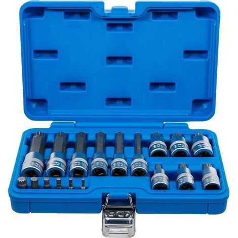 BGS Juego de vasos XZN plateado 18 piezas estuche de plástico