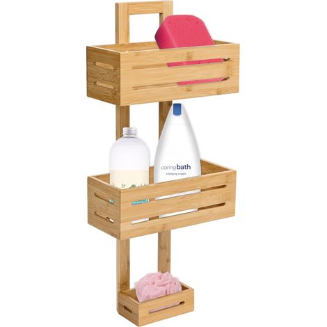 Estantería de bambú MANILA, de 3 niveles, para cocina y baño.