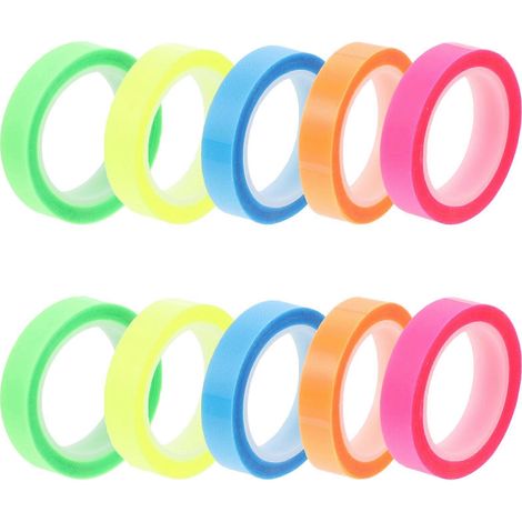 10 rouleaux de ruban adhésif transparent pour surligner, marque-pages portables pour surligner (1/5)