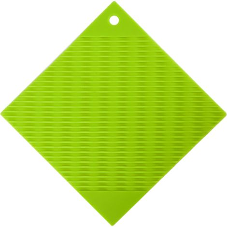 Set de table carré en silicone isolant thermique, antidérapant et imperméable (vert) (1/5)