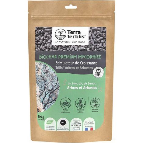 Fertilisant Arbres & Arbustes Mycorhizes + Biochar 500 grs