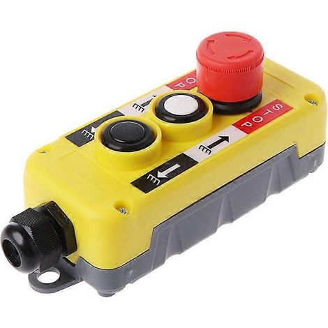 Bouton-poussoir d'arrêt d'urgence pour poste de commande de levage de grue (1/5)