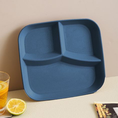 Assiette À Compartiments - 25 X 22,5 X 2 Cm - En Plastique - Pour Repas Familiaux Pique-Niques Et Écoles - 1 Pièce (1/5)