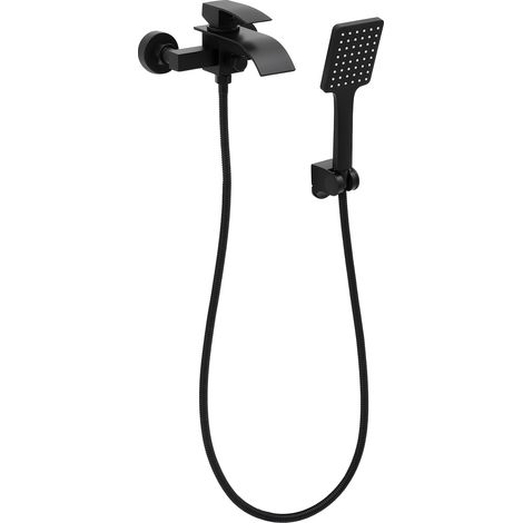 Robinet mélangeur de bain cascade noir, Robinet mélangeur de bain cascade moderne (1/5)