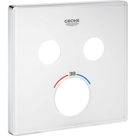 GROHE 49040LS0 Rosette 49040 für SmartControl UP-THM eckig mit 2 ASV moon white (1/2)