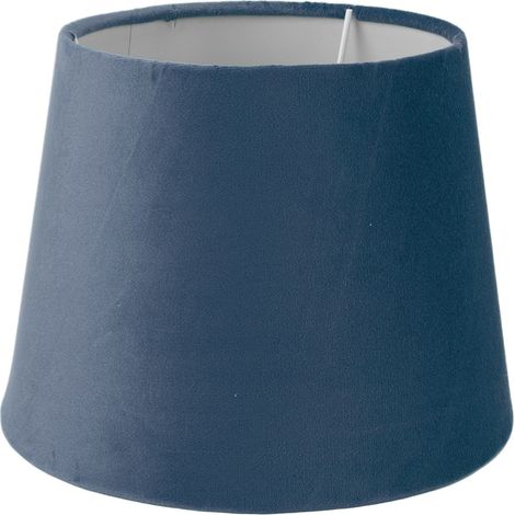 Abat-jour en tissu E27 E14 en velours conique décoratif bleu pour lampe de table, de chevet ou lampadaire (1/5)