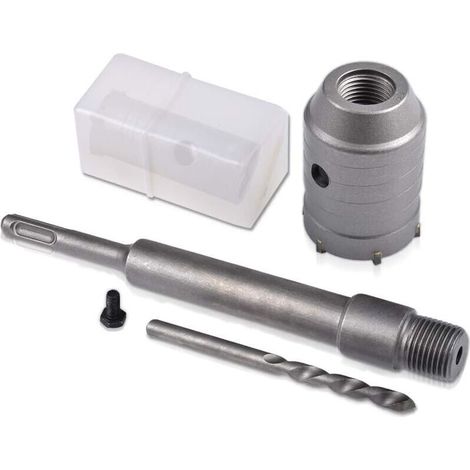 65mm Scie Cloche Bton Poigne Ronde SDS Plus Shank, et de mur de pierre de ciment de coupeur de trou de mur pour le climatiseur concret de brique (1/4)