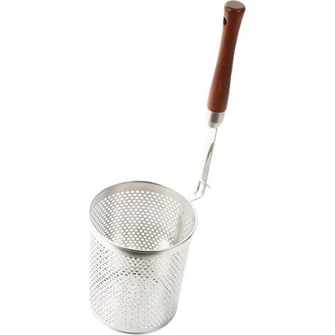 Nudelsieb, Frittierkorb, Edelstahl, Küchenutensilien, Lebensmittelsieb, Frittierkorb zum Kochen von Teigtaschen-12cm (1/5)