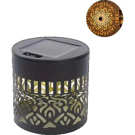 (Warm-1PC) Applique murale solaire tournesol décorative pour jardin extérieur, terrasse, clôture, allée, éclairage nocturne pour la maison (1/5)