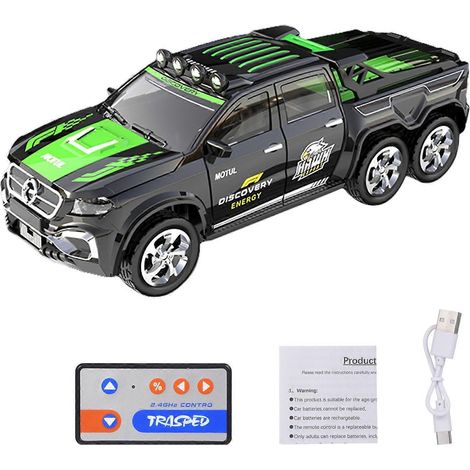 1/64 Mini-Ferngesteuertes Auto, 2,4 GHz, 5 Kanäle, Legierung, 3 Geschwindigkeiten, proportional, Kollisionsschutz, 6 Räder