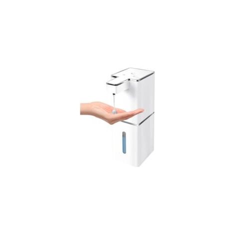 Crezuo Dispenser di sapone automatico a parete da 380 ml, impermeabile IPX5, senza contatto, elettrico, bianco (1/4)
