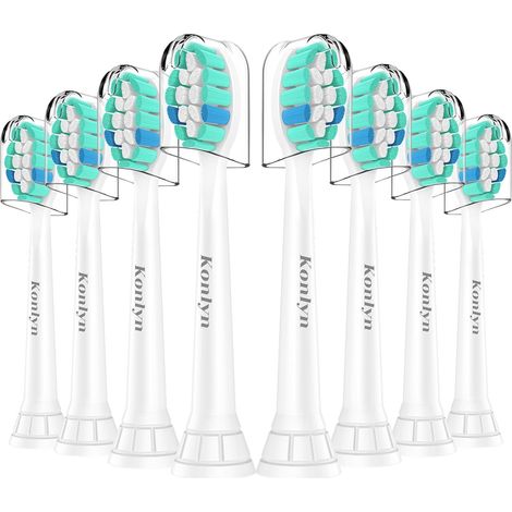 8 Pack Brossettes de rechange compatible pour Philips Sonicare - Têtes de Brosse à dents électrique avec Sonicare, Blanc