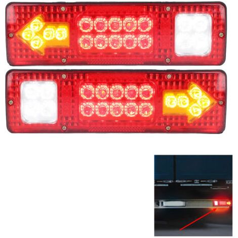DEESSE SHOP-Feu arrière LED 19 LED 12V – Applications stop, clignotant, marche arrière – Compatible camions, caravanes, remorques de bateaux - LIFE 2 X FEU (1/5)