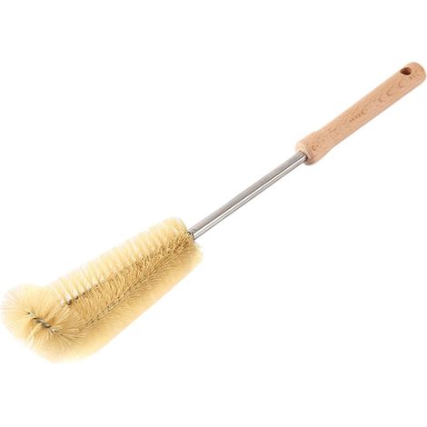 1 Brosse de nettoyage flexible, manche en bois, poils naturels, pour théière, bouteille, chicha (1/4)