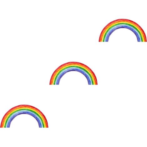 Lot de 3 stickers muraux arc en ciel pour chambre d enfant (1/5)