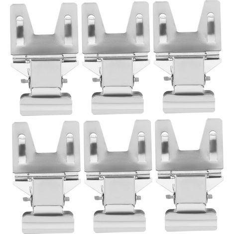 Clips de hierro plateado para etiquetas de precio, 6 unidades, ligeros y con buen acabado, para tiendas y bodas. (1/5)