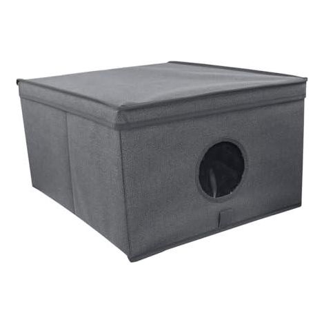 la-ka-pe Boîte pliable L gris rangement décoratif intérieur (1/3)