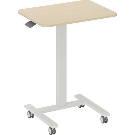 Adjustable Standing Desk with Wheels, 65x48x68-108 cm, Yellow