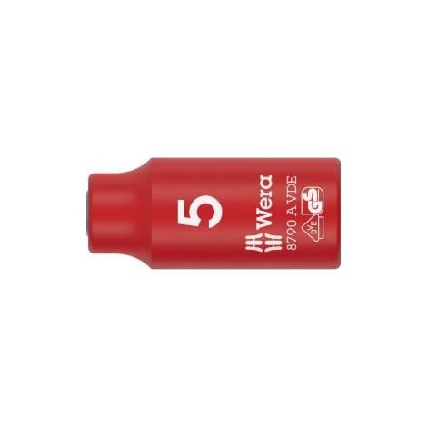 Vaso  de  punta  8790  A  VDE  1/4  pulgada  SW  5mm  L.41mm  WERA (1/5)