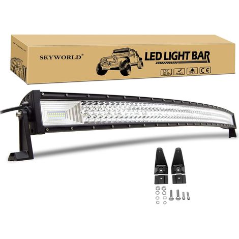 Barre Led Incurvée 52 Pouces 130 cm 675W Longue Portée Triple Rangée Rampe eclairage Led Bar 12V 24V, Etanche Barre Lumineuse pour 4x4 Offroad Véhicule Voiture Camion SUV UTE ATV (1/5)