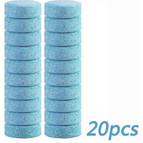 20/40/60 comprimés effervescents nettoyants solides pour pare-brise et essuie-glaces de voiture, accessoires de nettoyage pour toilettes et vitres, marron (1/5)