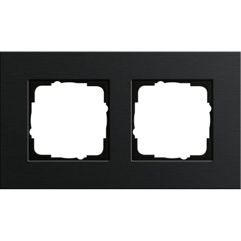 Gira Marco embellecedor 2f Gira Esprit Alum.Negro(elox.) [0212126], 0212 126