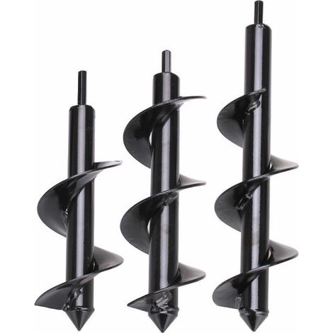 Mèche Jardin Tarière Ø 80 et Ø 300 mm 1 Pièces, Forets de Jardin en Spirale, Outil de Plantation Pratique pour Faire Rapidement Trou et Planter des Fleurs Arbres Arbustes