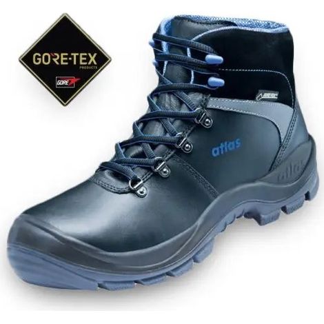 [NEUWERTIG] B-Ware Atlas Sicherheitsschuh Arbeitsschuhe Gtx 745 Gore Tex S3 Gr 49 Weite 10 Schwarz