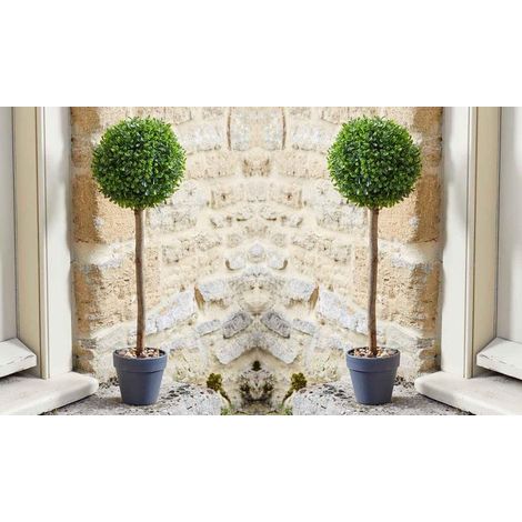 2 x Smart Garden Uno Topiary Ball Tree 40cm Decorative Artificial Indoor Outdoor (1/2)