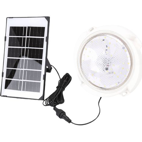 Solar-Deckenleuchte IP67 wasserdicht, hohe Helligkeit, Fernbedienung, 3 Farben, LED-Solarleuchte für den Innen- und Außenbereich, rund, 72 LEDs (1/5)