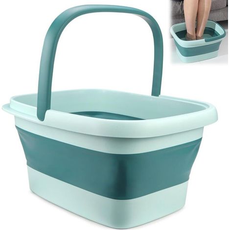 Bain de Pied Pliable, Massage des Pieds Bassine Pied, Baignoire pour Pieds Pliable Avec Massage pour Le Bain de Pieds, La Pédicure, Le Soulagement de (1/5)