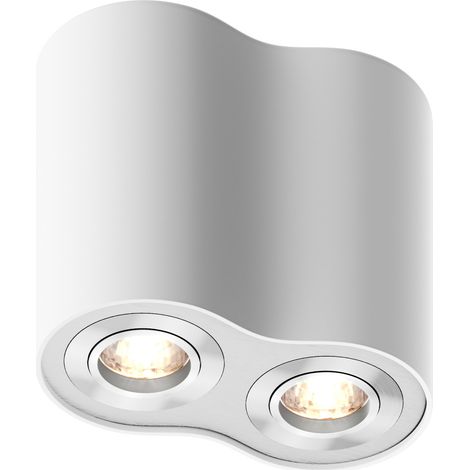 Spot plafond double blanc orientable 2xGU10 Rondoo Zuma Line (1/2)
