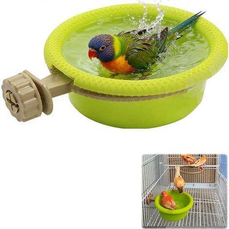 Douche Oiseaux Cages à Oiseaux, Bain d'oiseaux Petit Mangeoire Abreuvoir, Perruches, Canaris, Perruches à Longue Queue (1/5)