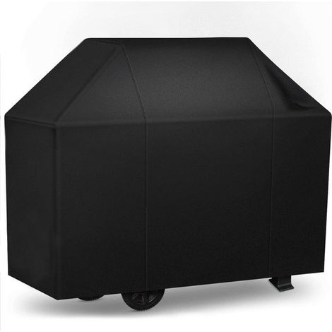 Grillabdeckung aus Oxford-Stoff, wasserdicht und UV-beständig, mit Aufbewahrungstasche, 150x125x100 cm, schwarz. (1/5)