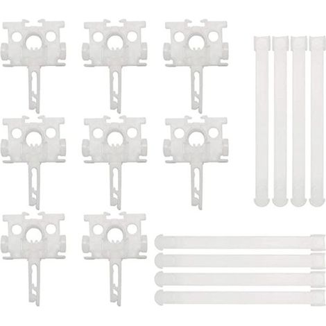 8 rouleaux pour stores verticaux, 8 plaques d'espacement, accessoires de remplacement faciles, accessoires pour stores vénitiens verticaux (1/5)