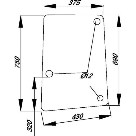 Seitenscheibe UNIVERSAL L113306N (1/2)