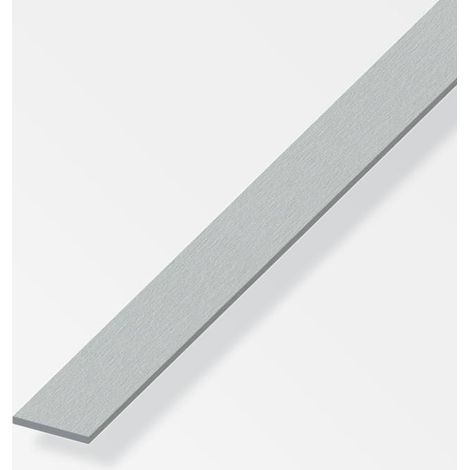 Alfer aluminio barra plana 20x2mm longitud 1m acero inoxidable efecto - 02210