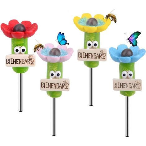 4 Pièces Gobelet à Boire pour Abeilles, Gobelet à Insectes pour Abeilles, Mangeoire à Abeilles, Gobelet d'Abeille pour le Jardin, Tasse à Boire pour Insectes Abeilles, Pour Pollinisateurs Assoiffés