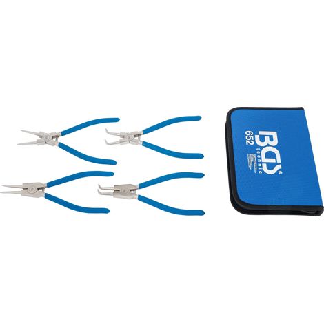 BGS alicates para anillos de seguridad, 250 mm, 4 piezas - 652 (1/4)