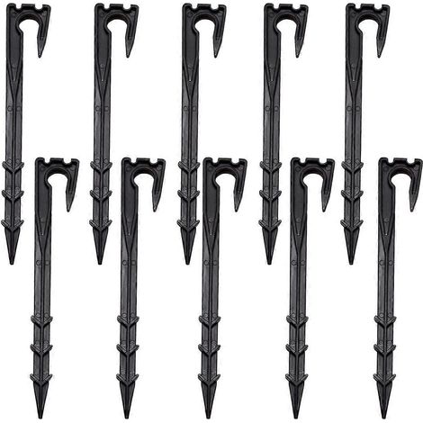 Outils de jardinage : piquets de fixation au sol (30 pièces) – supports de tiges noirs (1/5)