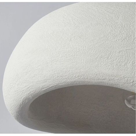 Lustre à abat-jour en pierre simulée de style japonais Wabi-sabi de 30 cm Lampes à suspension en résine à lumière naturelle Éclairage suspendu à vis E27 Éclairage de plafond à fil suspendu régl (1/3)
