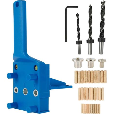 Satz mit 41 Bohrschablonen für Zapfenbohrungen, Holz-Zapfenführungen mit parallelen Anschlägen, Bohrschablonen-Set für Zapfen mit Zentrierungsvorrichtung für 6 mm/8 mm/10 mm
