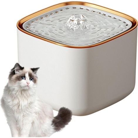 Fontaine à eau automatique 3L pour animaux de compagnie - Convient aux chats et aux chiens - Protection anti-surchauffe/avec lumière (1/5)