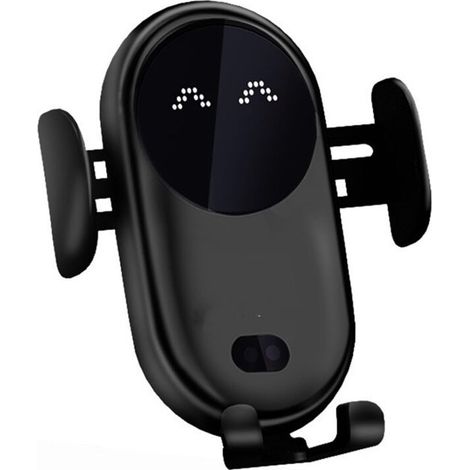 Caricabatterie wireless per auto, supporto per telefono da auto per bocchetta dell'aria, supporto universale per telefono da auto con stazione di ricarica induttiva (nero)