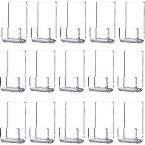 15 supports muraux transparents en acrylique pour disques vinyles et CD.-4.00X2.00X0.80CM (1/4)