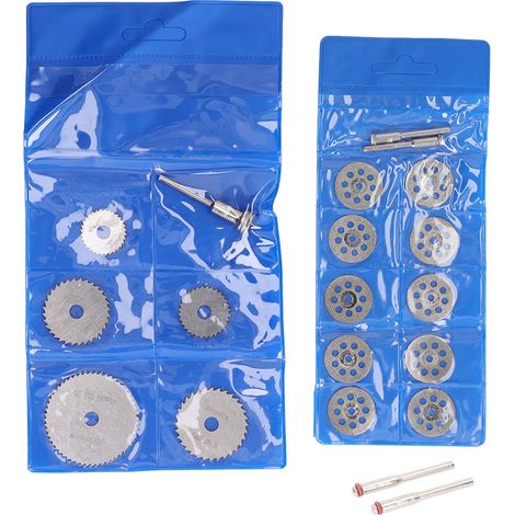Lot de 30 lames de scie circulaire en acier rapide, disques de coupe avec 5 poignées pour outil rotatif (1/5)