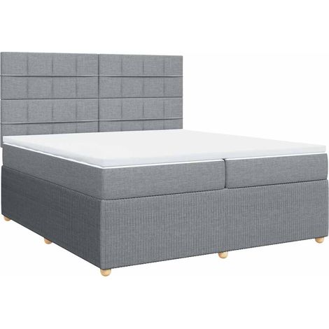 Maison Exclusive - Boxspringbett mit Matratze Hellgrau 200x200 cm